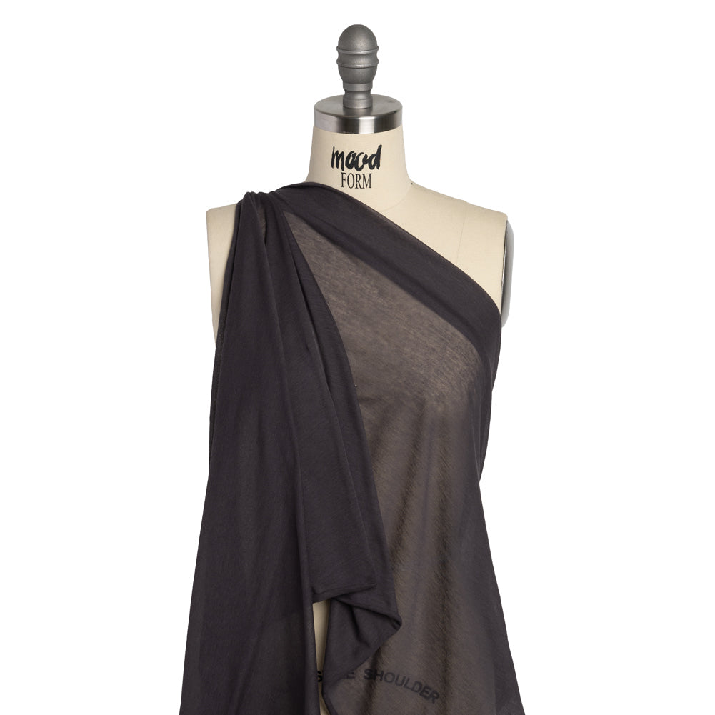 Featherweight Rayon Jersey - Dark Purple - Designer Deadstock