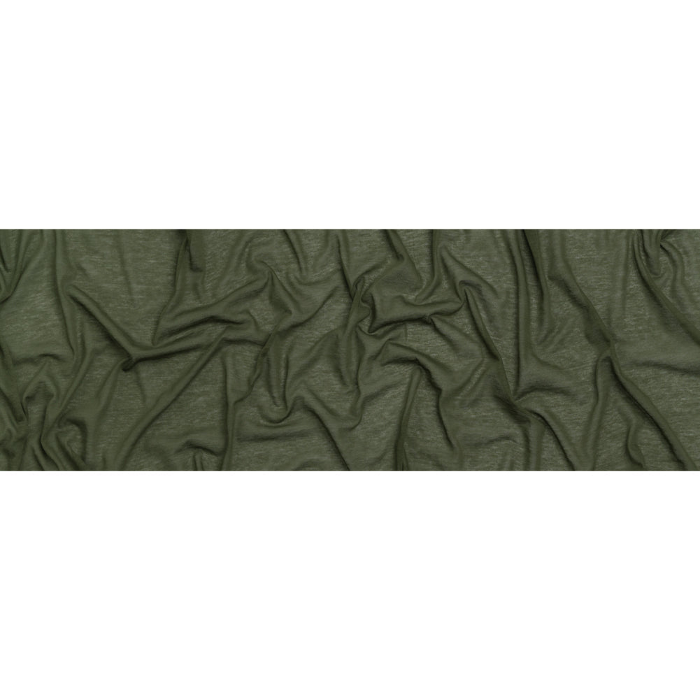 Featherweight Cotton Jersey - Moss Green - Designer Deadstock