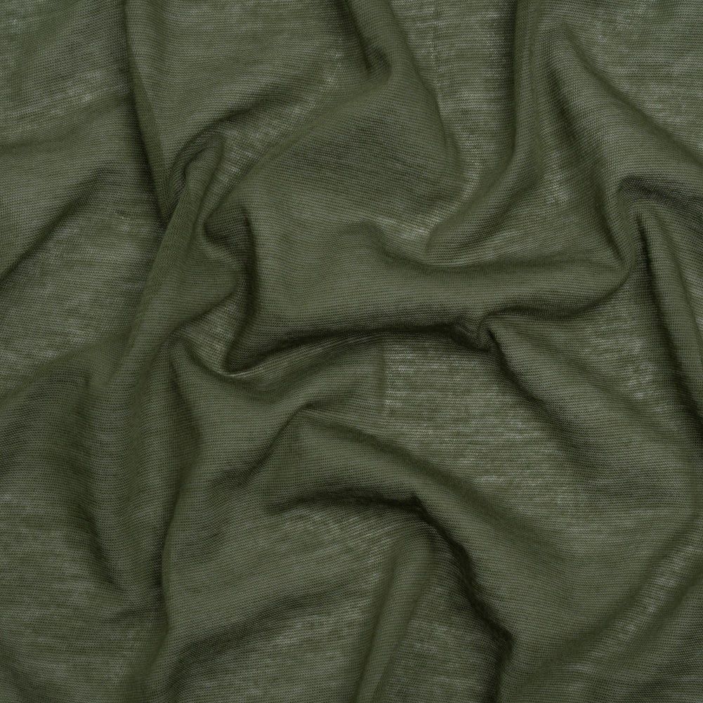 Featherweight Cotton Jersey - Moss Green - Designer Deadstock