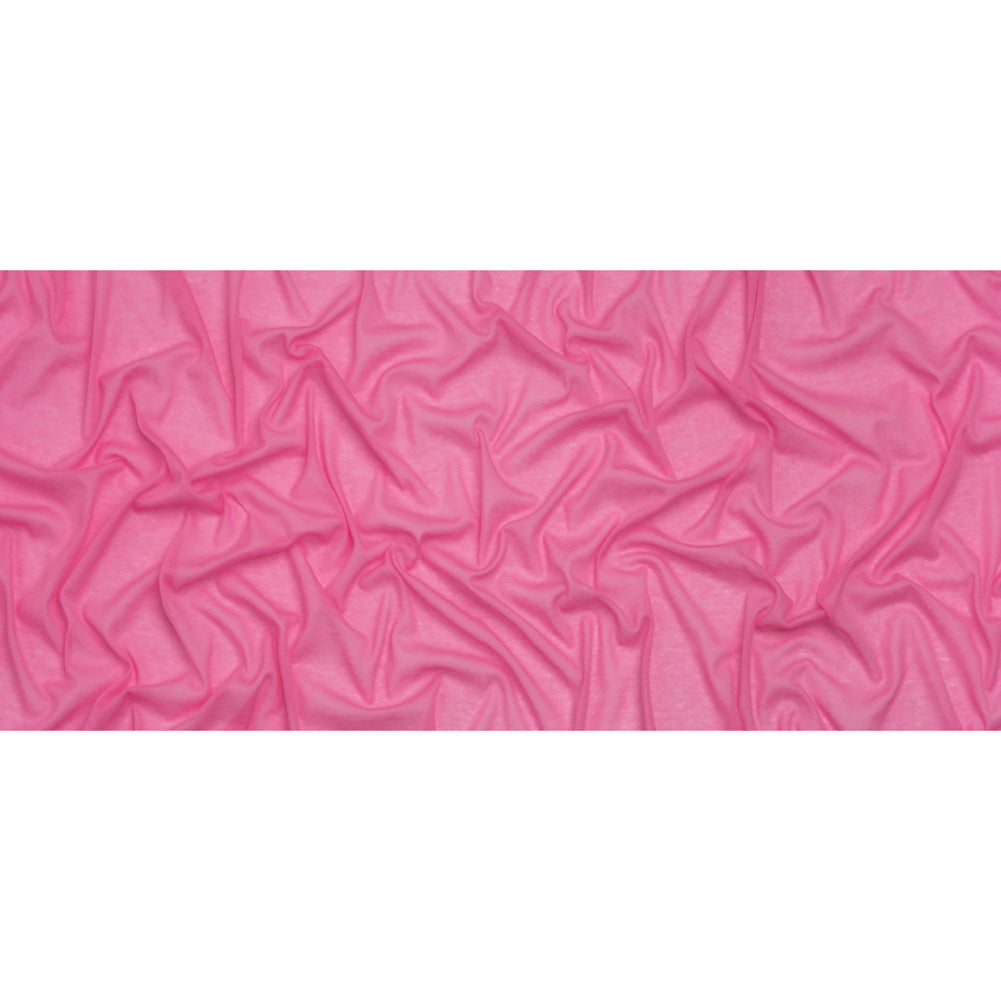 Featherweight Cotton Interlock Knit - Carnation Pink - Designer Deadstock