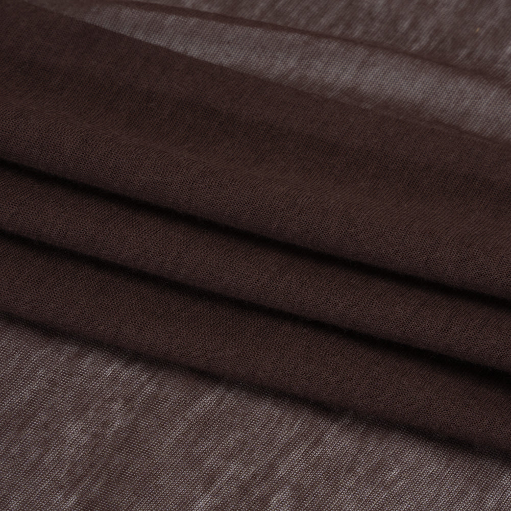 Featherweight Rayon Jersey - Dark Brown - Designer Deadstock