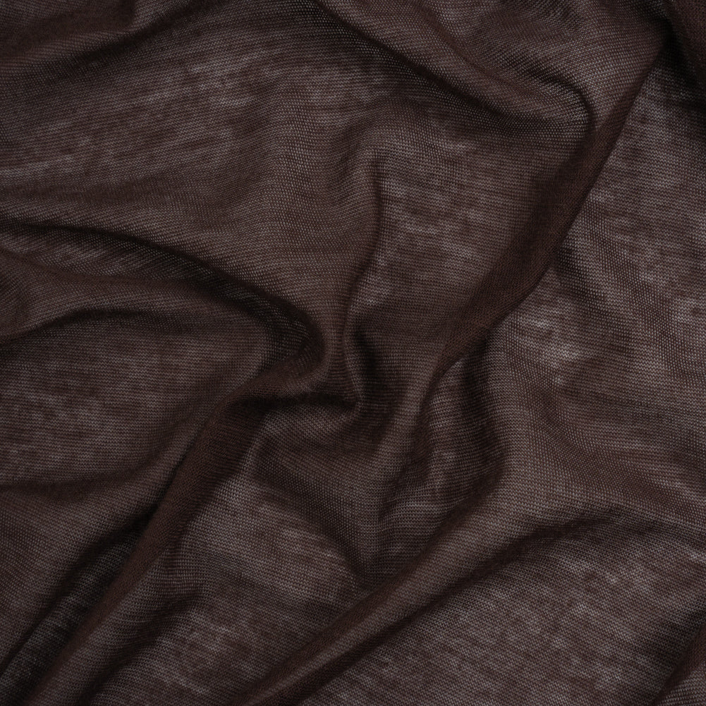 Featherweight Rayon Jersey - Dark Brown - Designer Deadstock