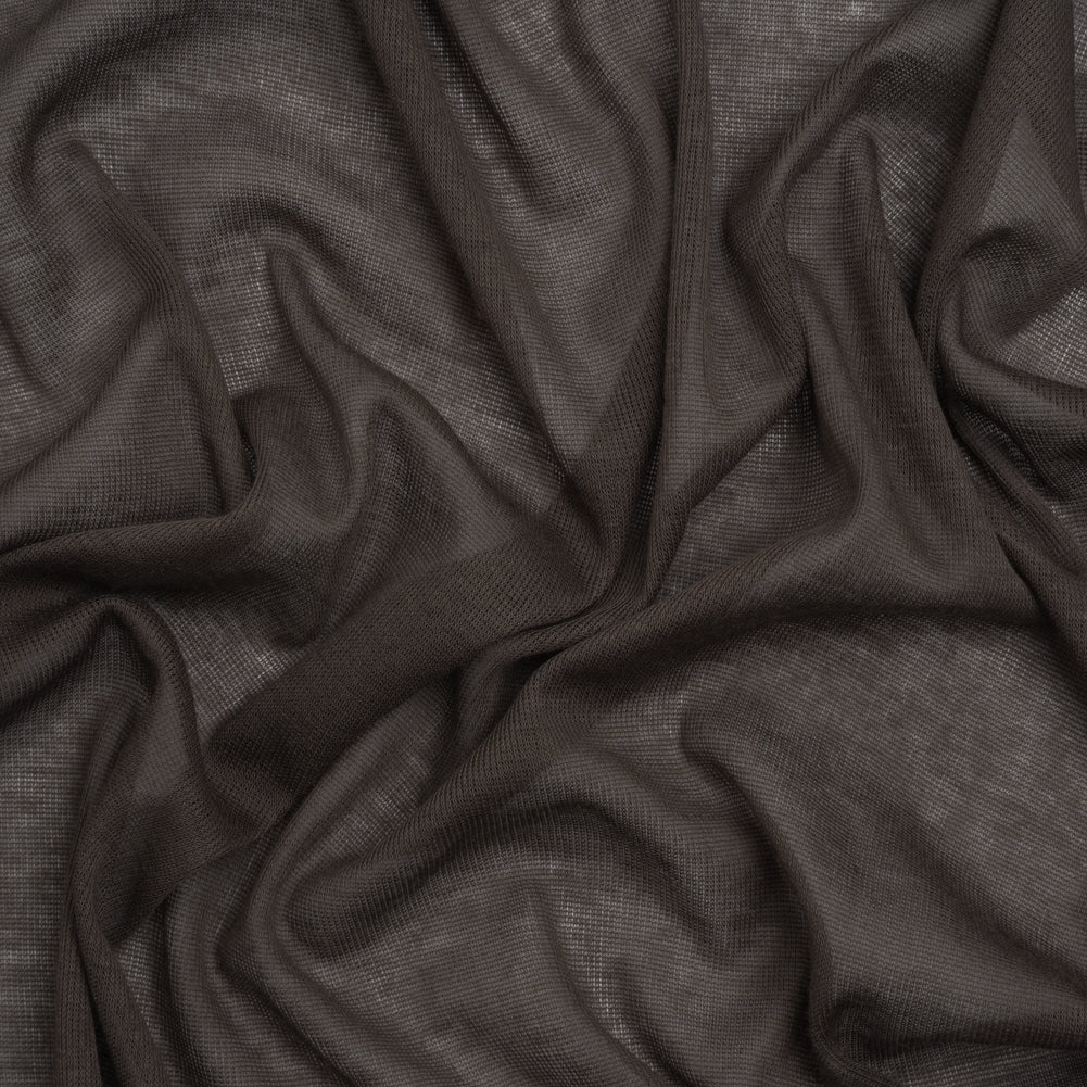 Lightweight Rayon Interlock Knit - Dark Gray - Designer Deadstock