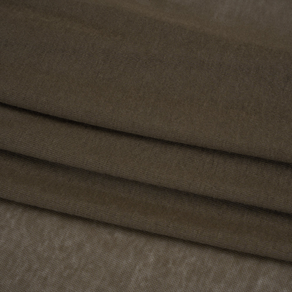 Lightweight Cotton Interlock Knit - Stone Gray - Designer Deadstock