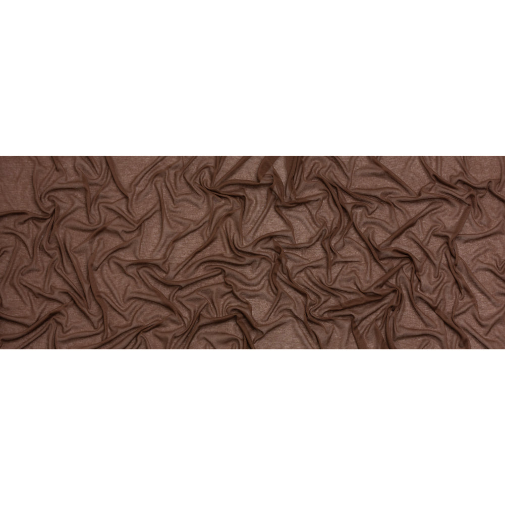Lightweight Polyester Interlock Knit - Light Brown - Designer Deadstock