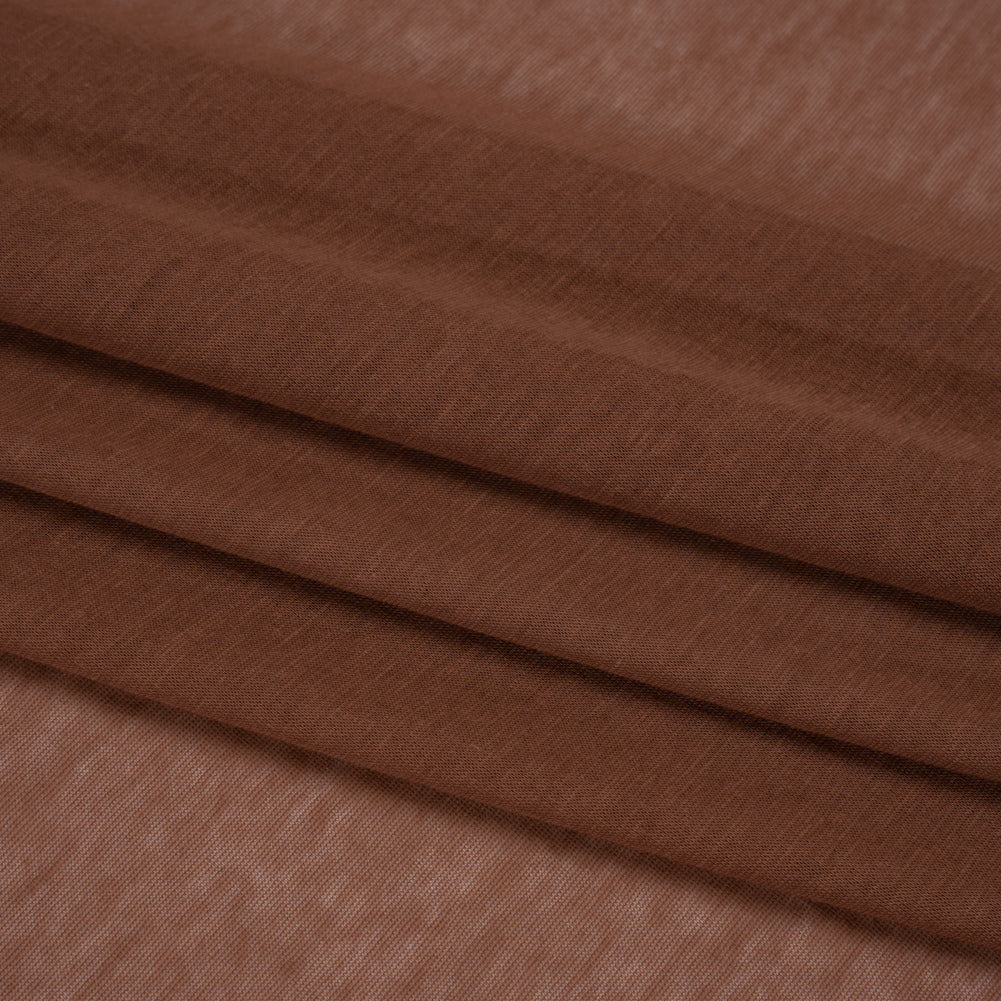 Featherweight Rayon Jersey - Auburn Brown - Designer Deadstock