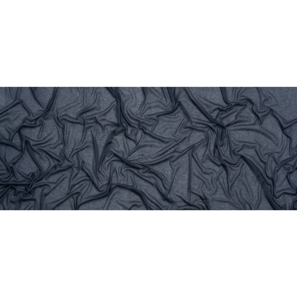 Lightweight Polyester Interlock Knit - Iris Blue - Designer Deadstock
