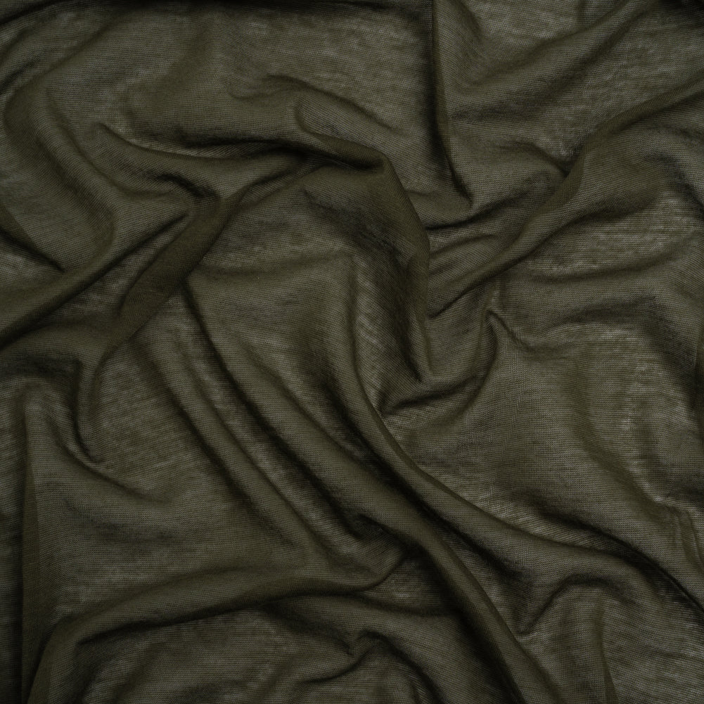 Featherweight Rayon Jersey - Army Green - Designer Deadstock
