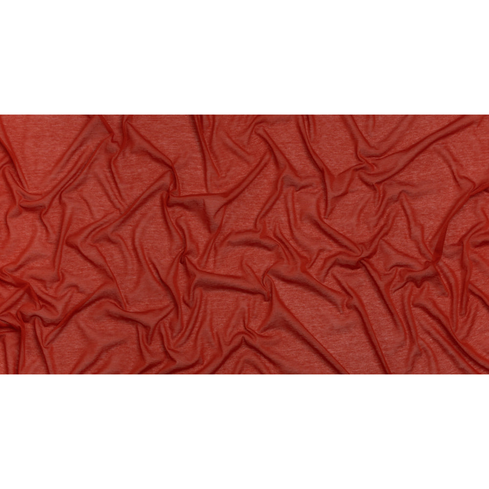 Featherweight Rayon Jersey - Warm Red - Designer Deadstock