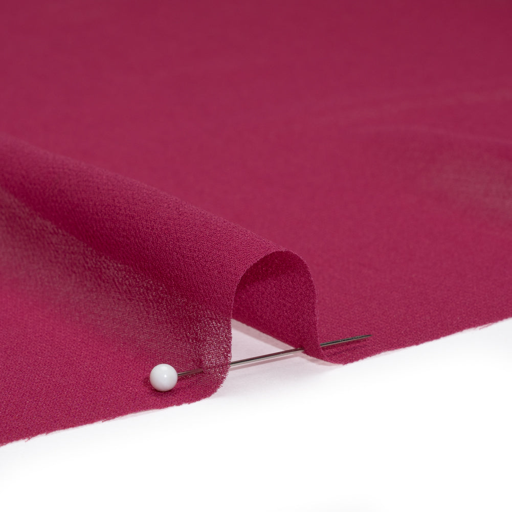 Polyester Georgette - Dark Pink - Designer Deadstock