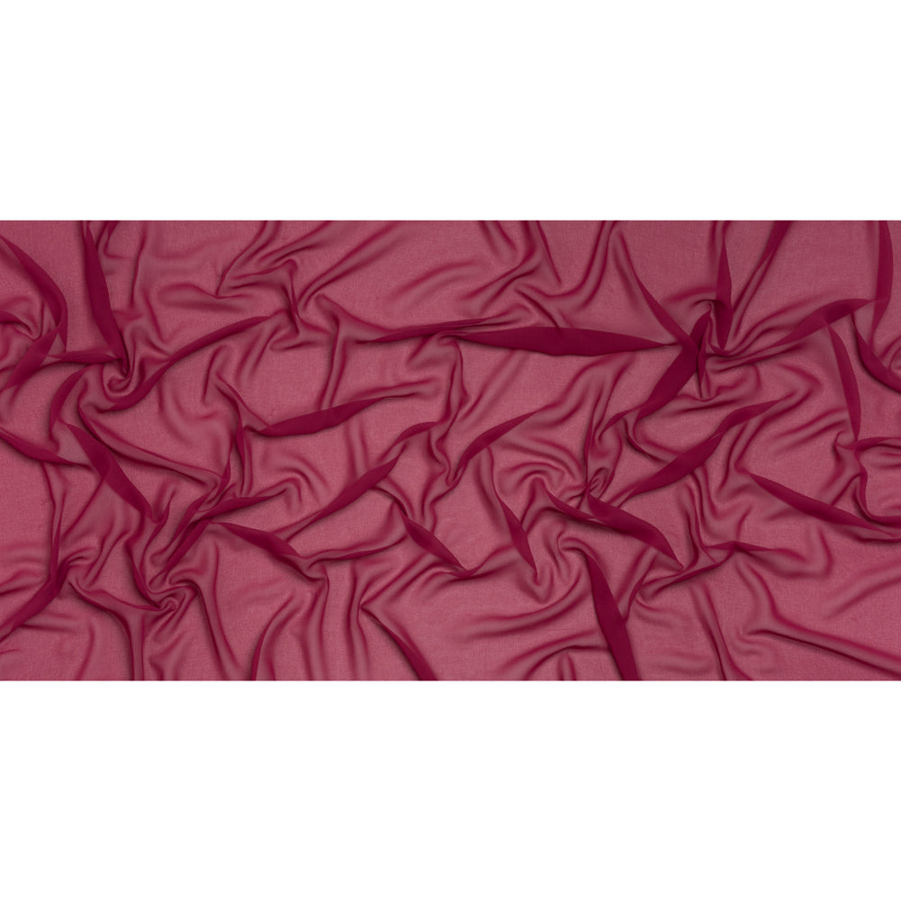 Polyester Georgette - Dark Pink - Designer Deadstock