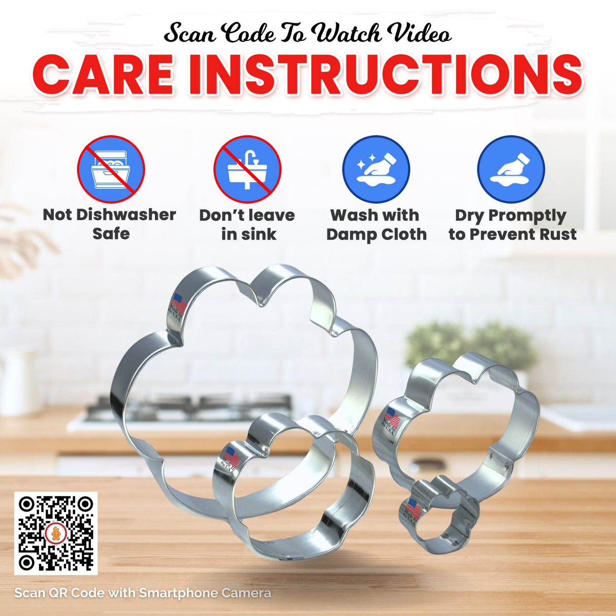 Paw Print Cookie Cutter 4 Pc Set HS0549