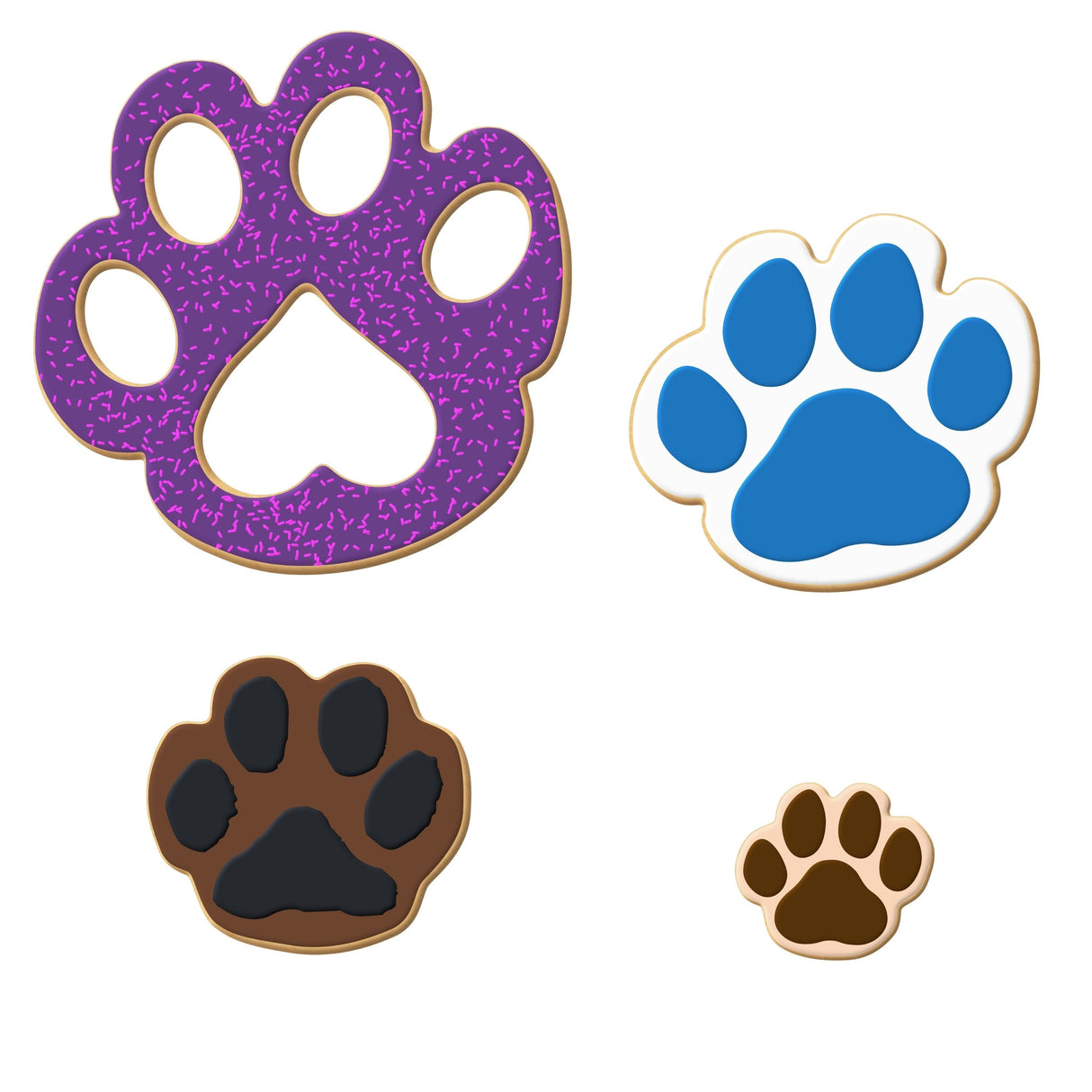 Paw Print Cookie Cutter 4 Pc Set HS0549