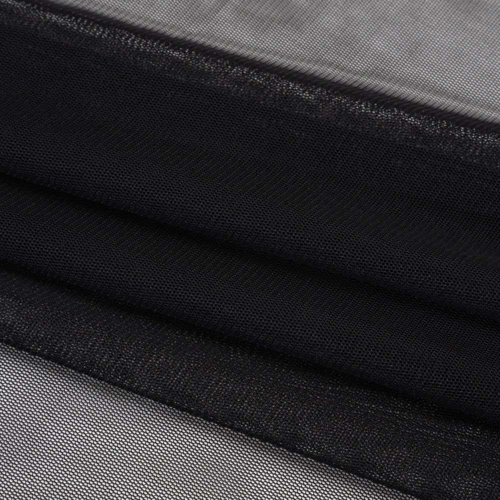Polyester Mesh - Black - Designer Deadstock