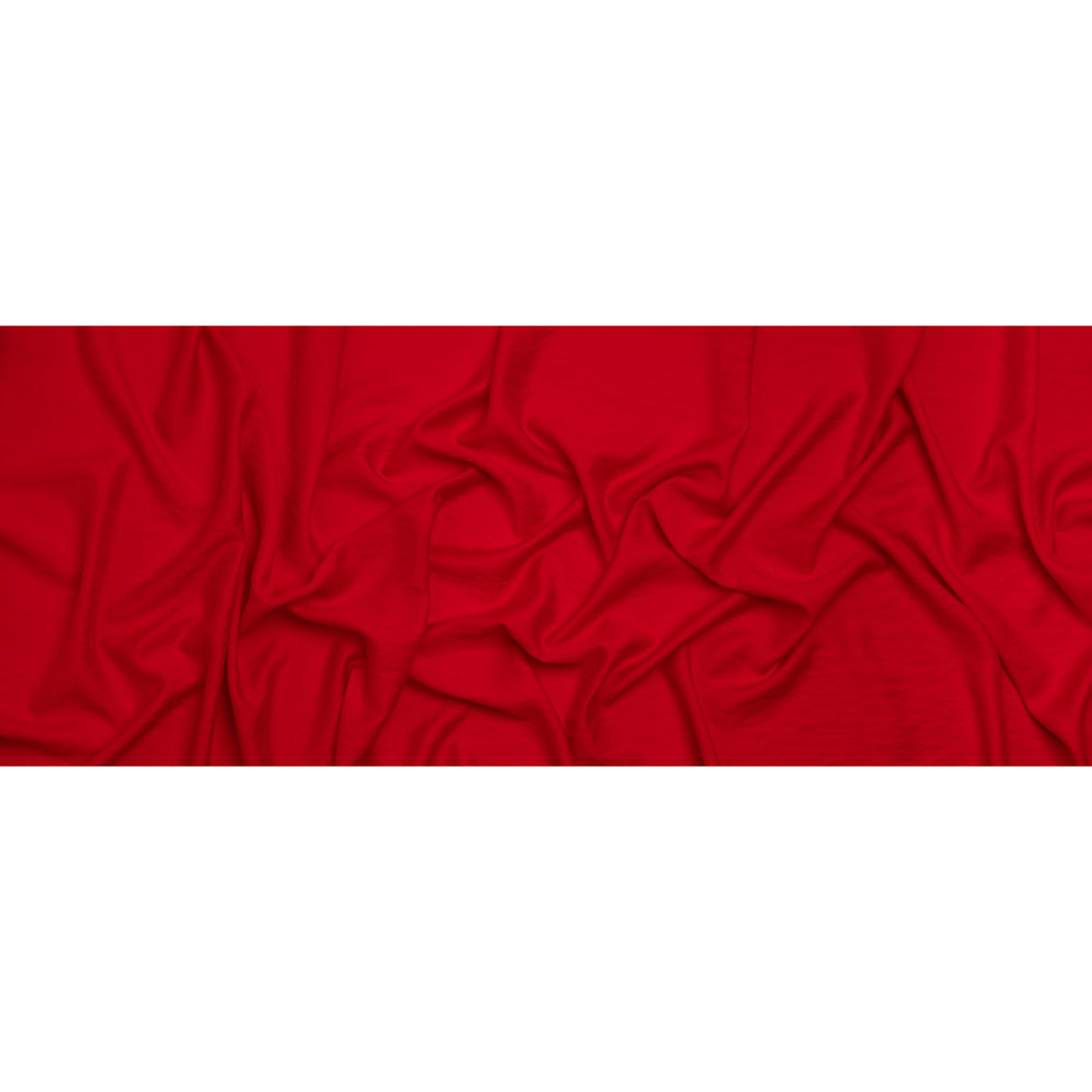Viscose and Nylon Dobby - Red Geometric - Designer Deadstock