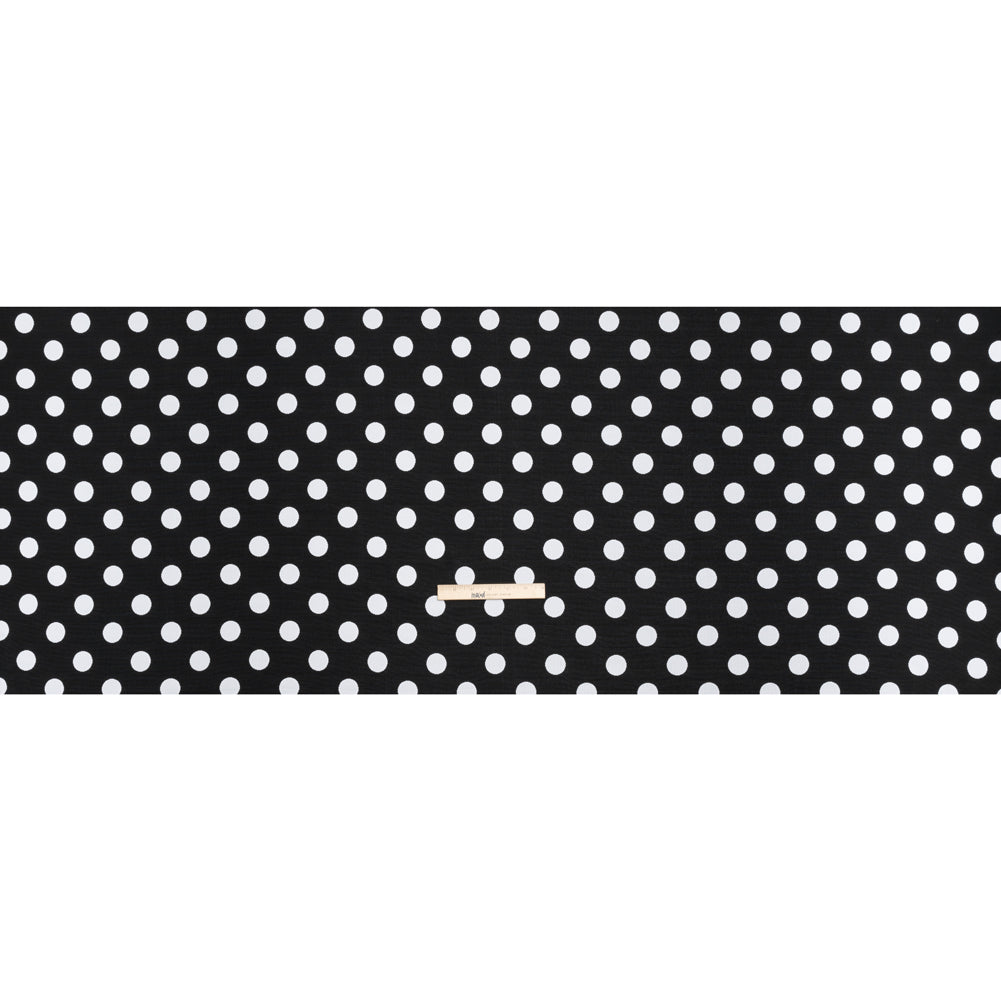 Stretch Knit Jacquard by Mara Hoffman - Black and White Polka Dots - Designer Deadstock