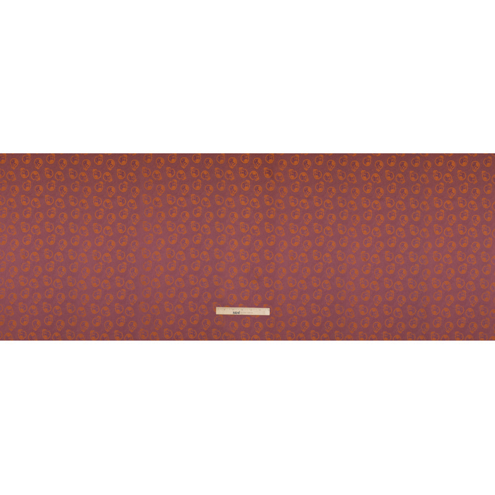 Skulls Jacquard Lining - Orange and Lavender Bi-Color - Thalia Collection