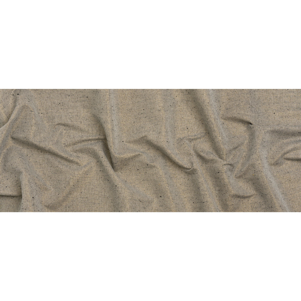 Heavyweight Metallic Linen Woven - White, Black and Gold