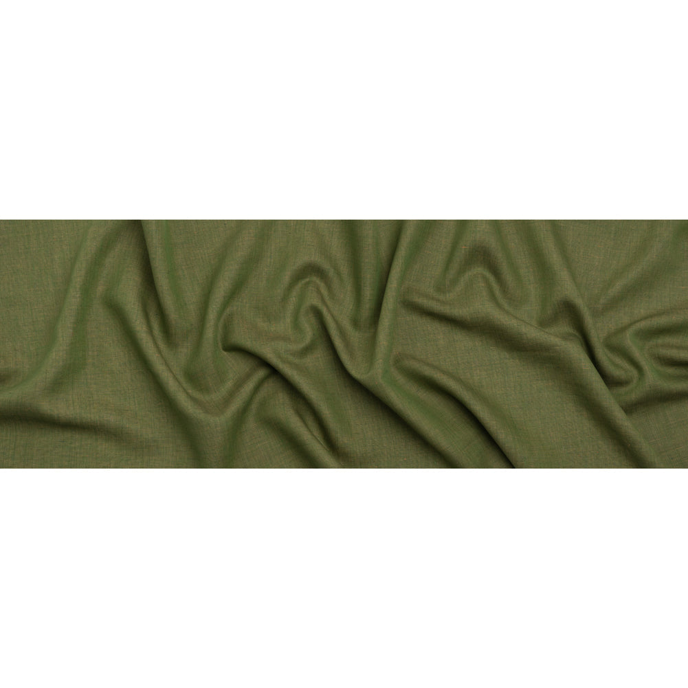 Two-Tone Medium Weight Linen Woven - Kelly Green and Orange