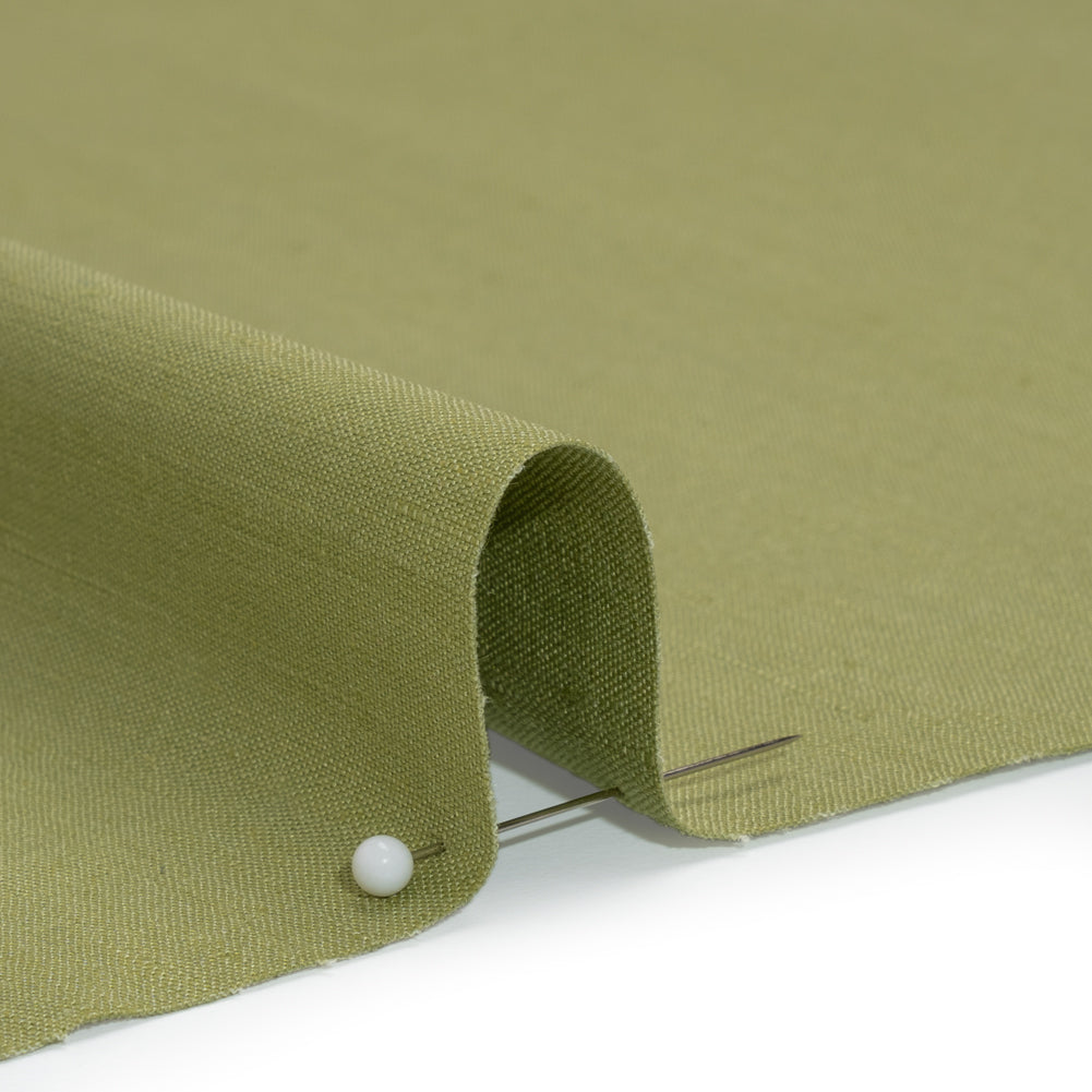 Stretch Linen Woven - Green Apple - Asturias Collection