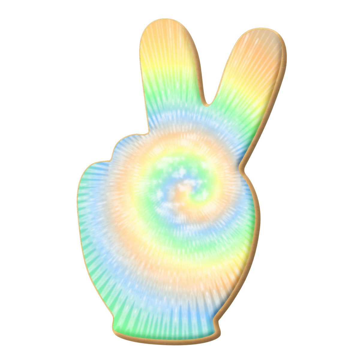 Hand Peace Sign Cookie Cutter 4" B1015