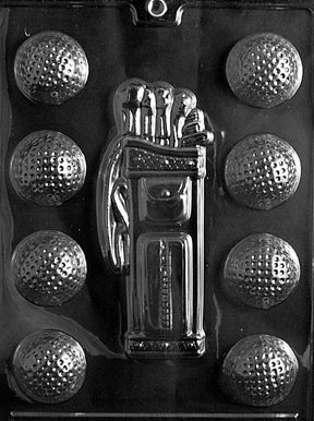Golf Bag and Golf Balls Chocolate Mold - LPS028