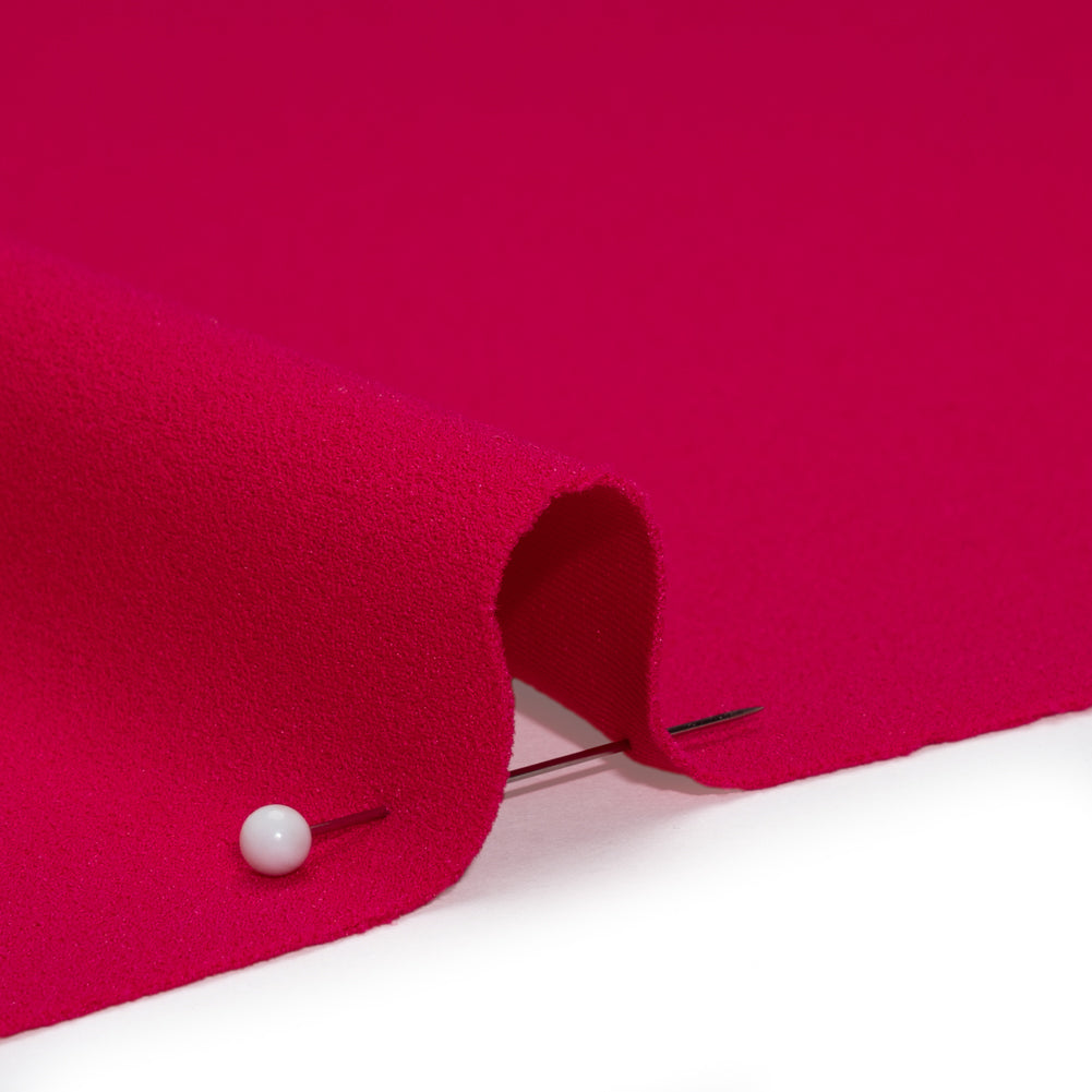 Stretch Polyester Crepe Double Knit - Dragon Fruit Pink - Designer Deadstock