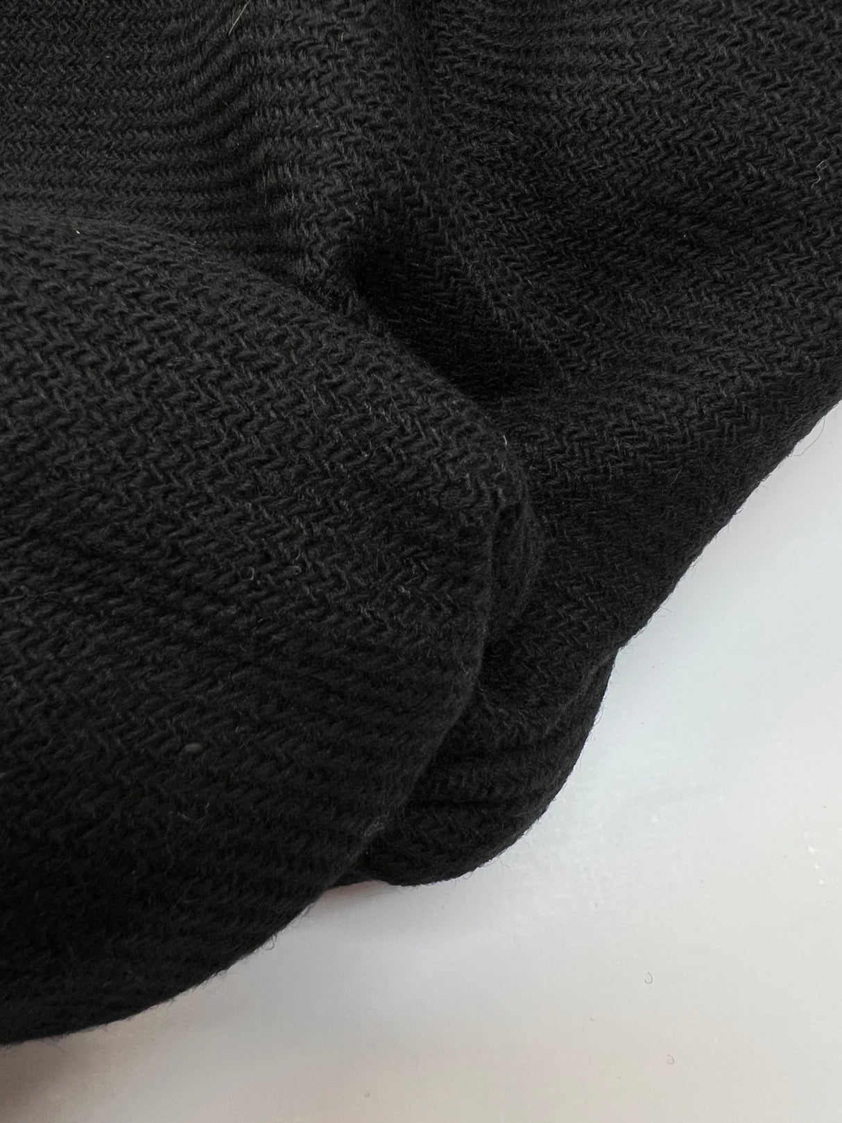 Black Wool Twill Fabric