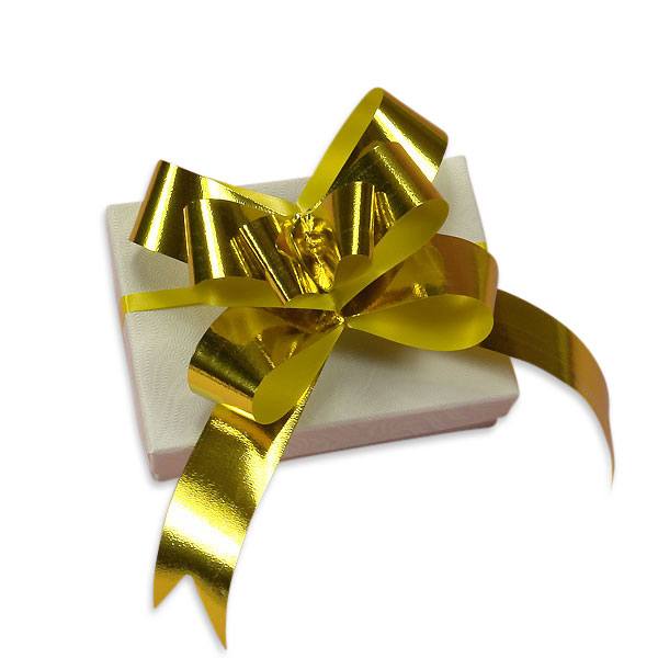 3" Metallic Finish Butterfly Pull Bows 3 '' Metallic Gold Color 50 each / package