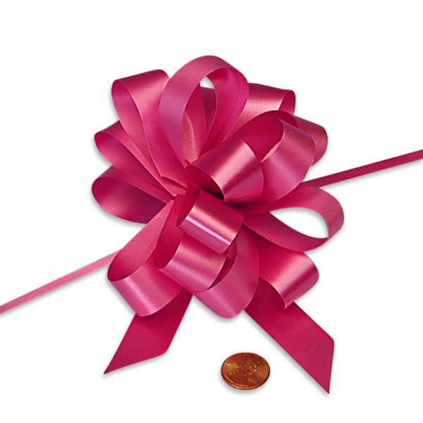 Cerise Pull Bows – 3/16" x 4" (50 Pieces per Roll)