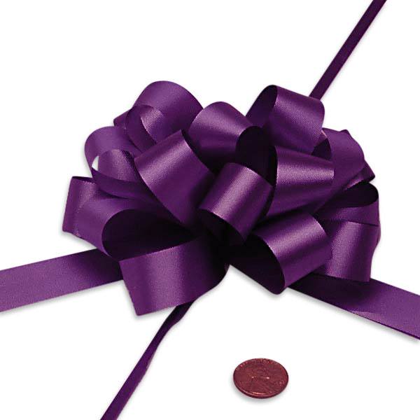 Purple Pull Bows – 3/16" x 4" (50 Pieces per Roll)