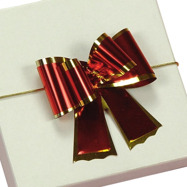 2" Metallic Bow Tie Bows Red Color 50 EACH / PACKAGE