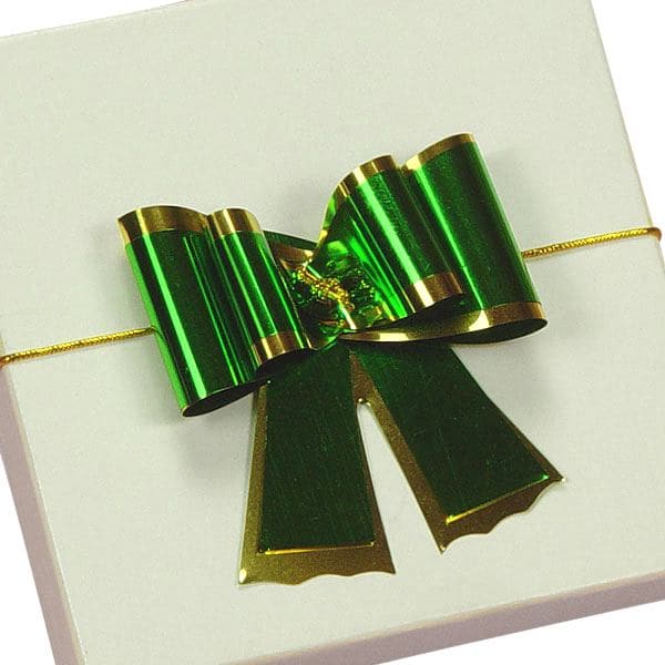 2" Metallic Bow Tie Bows Emerald Green Color 50 EACH / PACKAGE