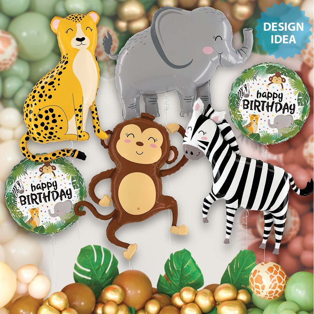 Jungle Elephant Foil Balloon 44 Inch