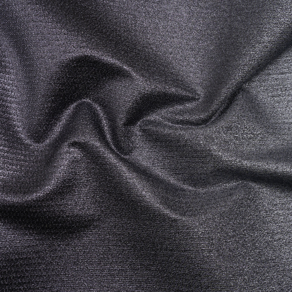 Metallic Luxury Brocade - Gray and Navy Crackled Ombre