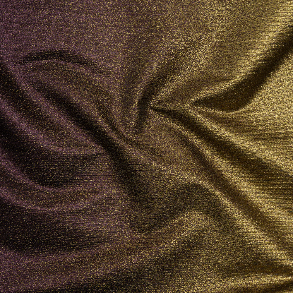 Metallic Luxury Brocade - Gold and Maroon Crackled Ombre