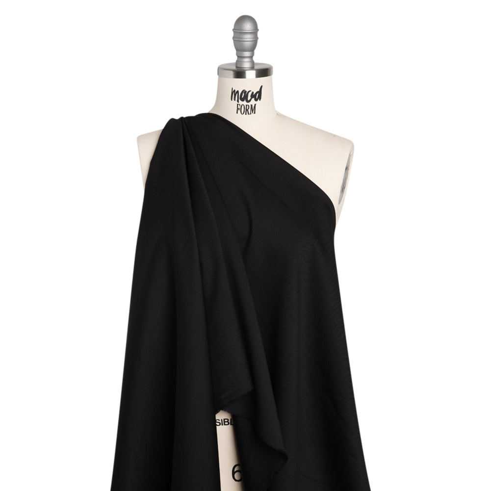 Wool Twill Suiting - Black - Deadstock