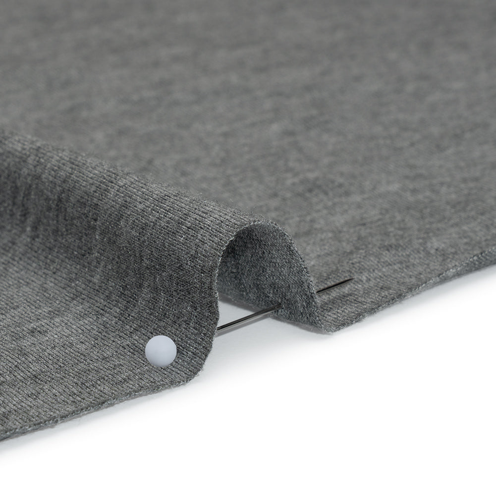 Stretch Rayon Jersey - Dark Heathered Gray - Deadstock