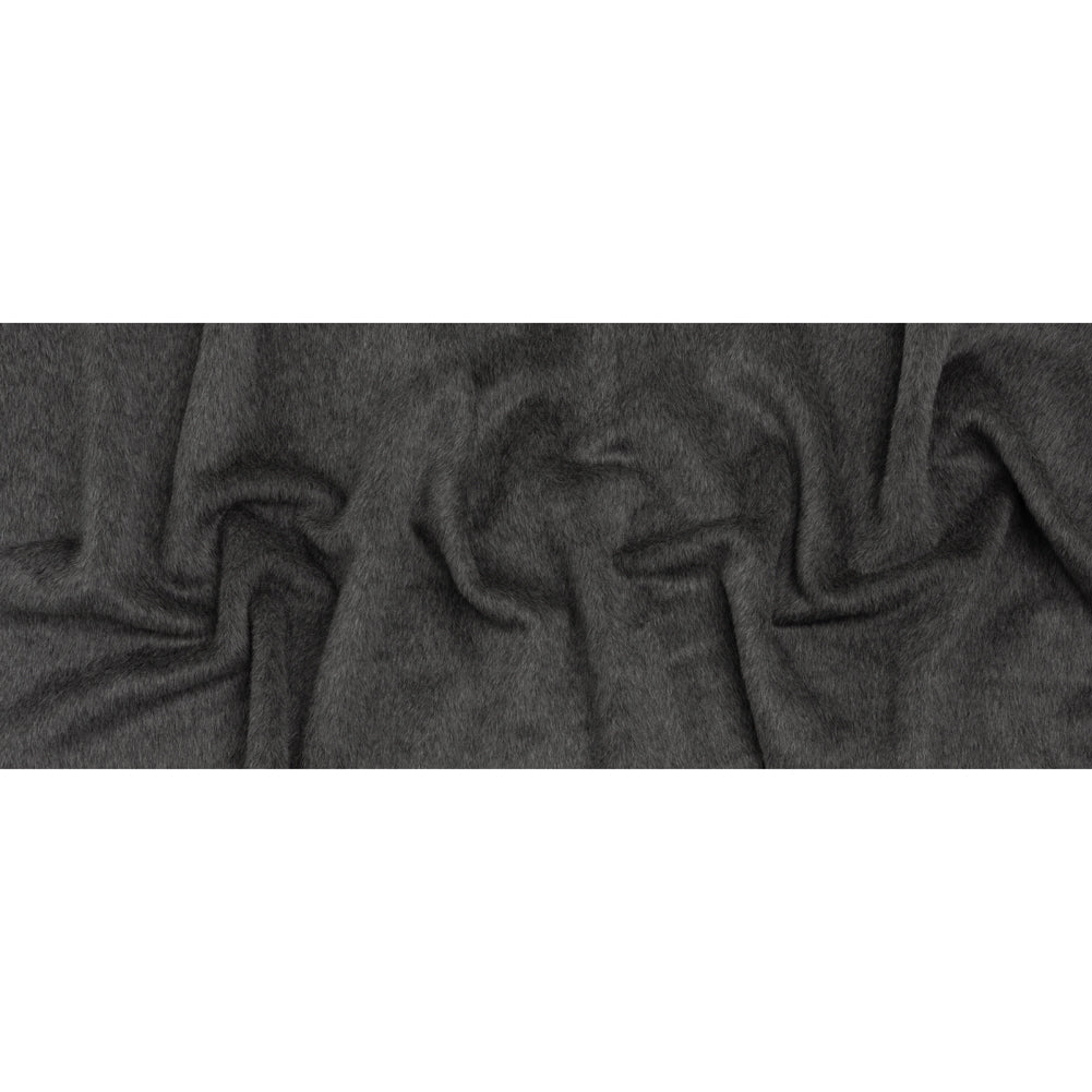 Alpaca Wool Coating Single Face - Charcoal