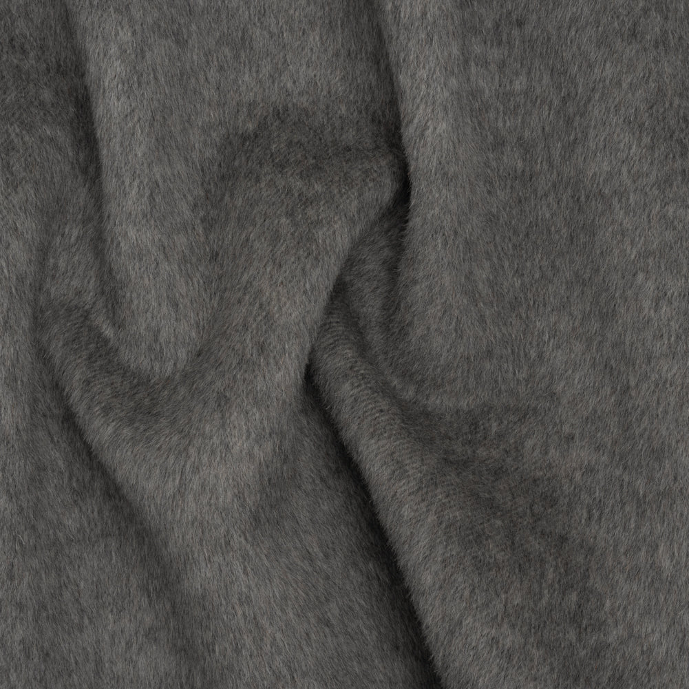 Alpaca Wool Coating Double Face - Medium Gray