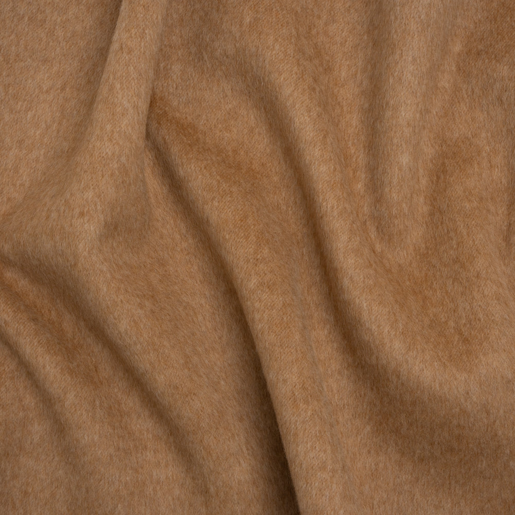 Alpaca Wool Coating Double Face - Brown
