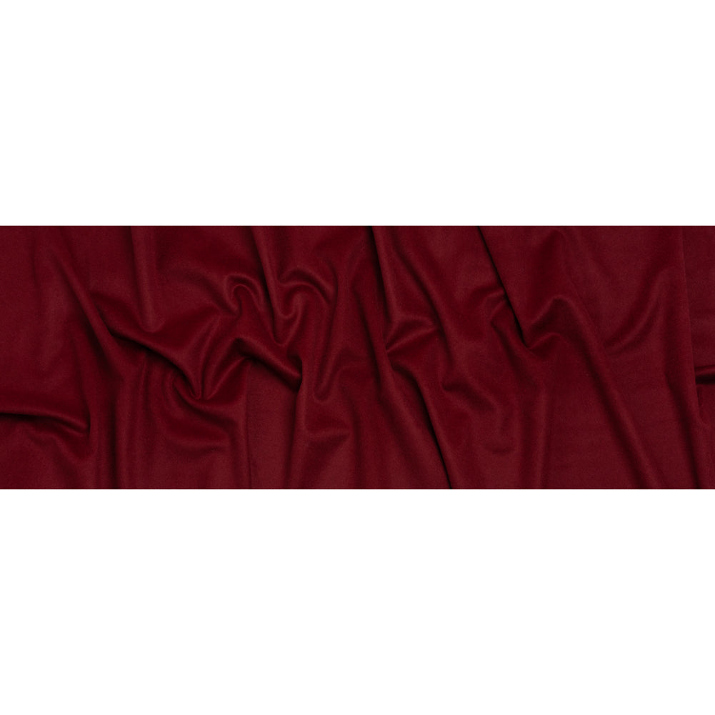 Brushed Lightweight Wool Blend Coating - Berry Red - Ellamar Collection