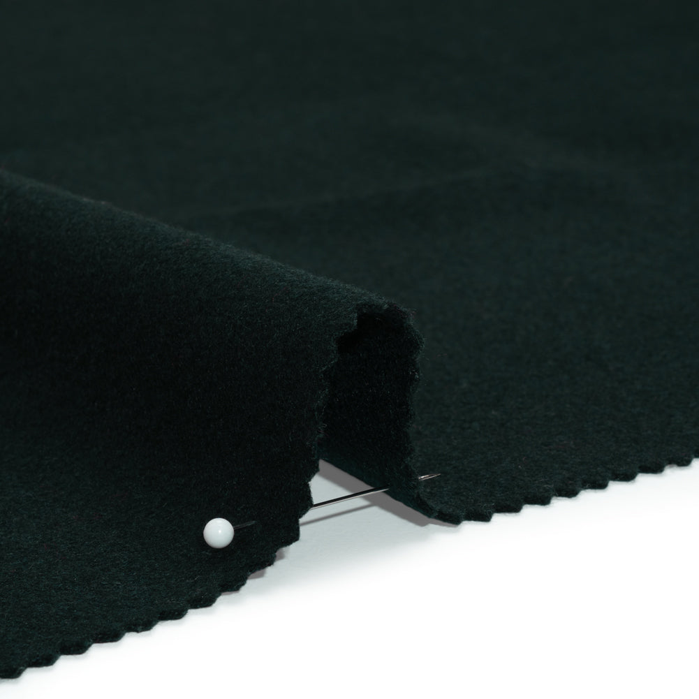 Brushed Lightweight Wool Blend Coating - Rain Forest Green - Ellamar Collection