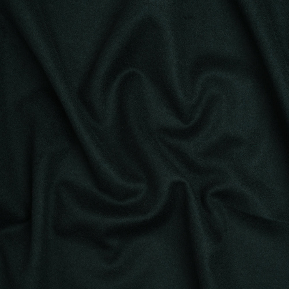 Brushed Lightweight Wool Blend Coating - Rain Forest Green - Ellamar Collection