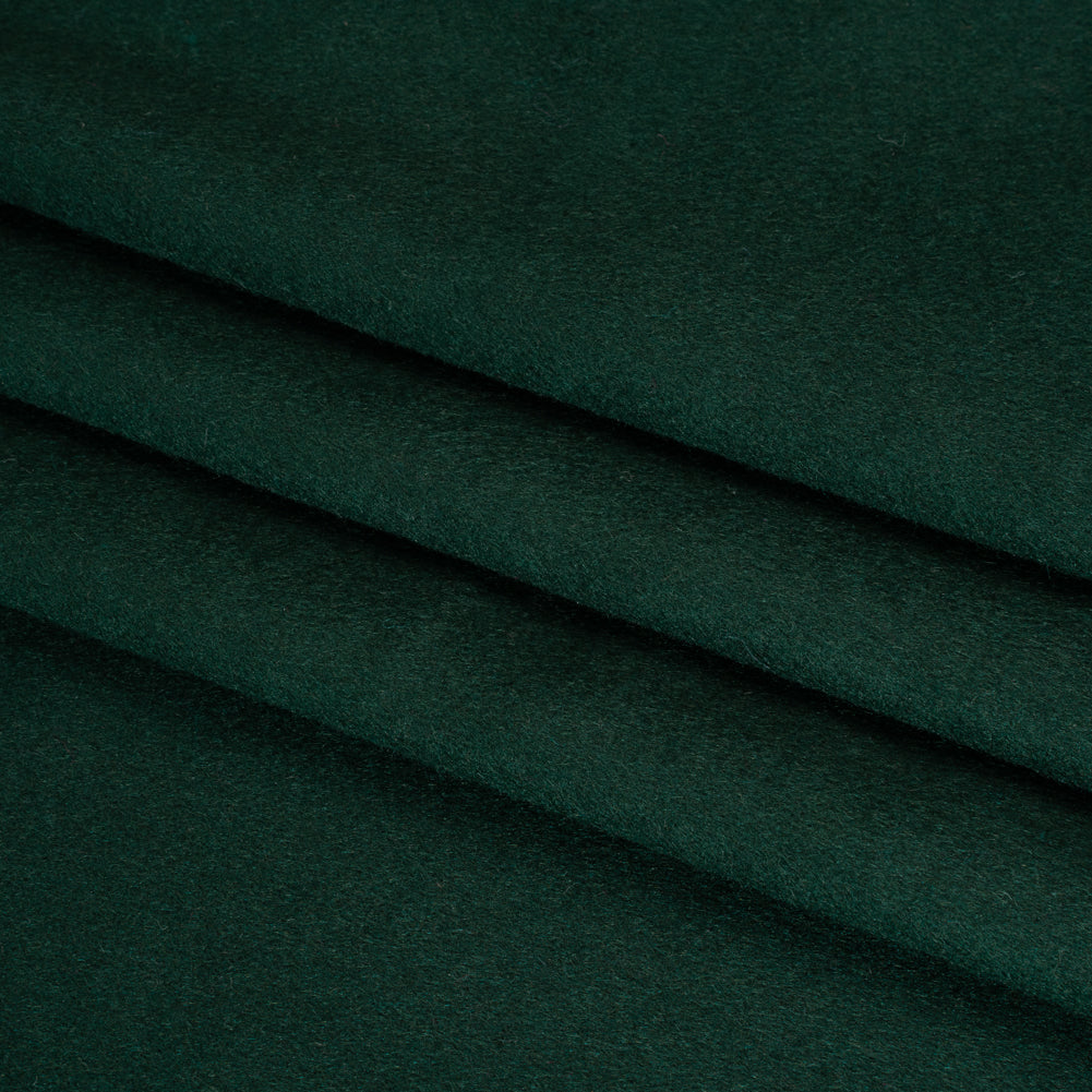 Brushed Lightweight Wool Blend Coating - Green - Ellamar Collection