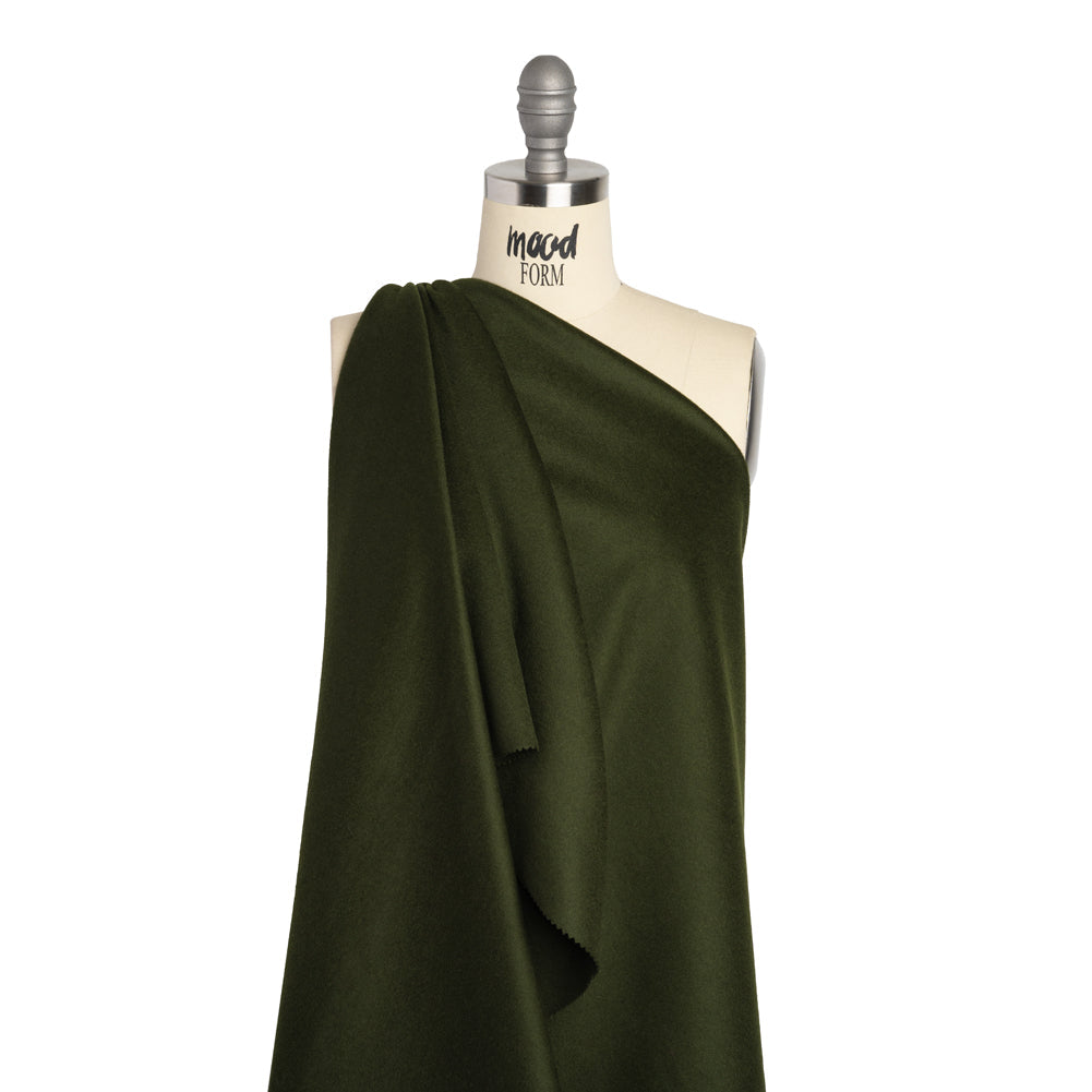 Brushed Wool Blend Coating - Kombu Green - Emery Collection