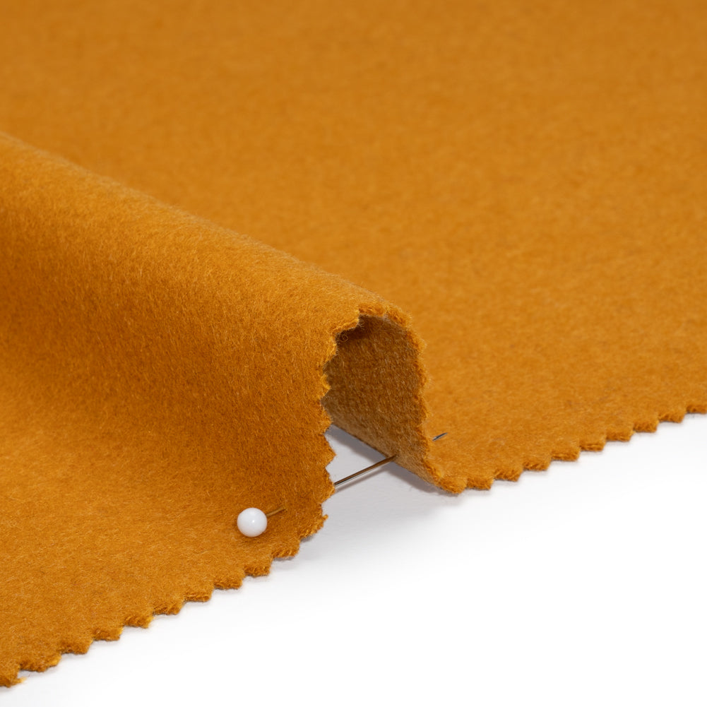 Brushed Wool Blend Coating - Marigold Yellow - Emery Collection