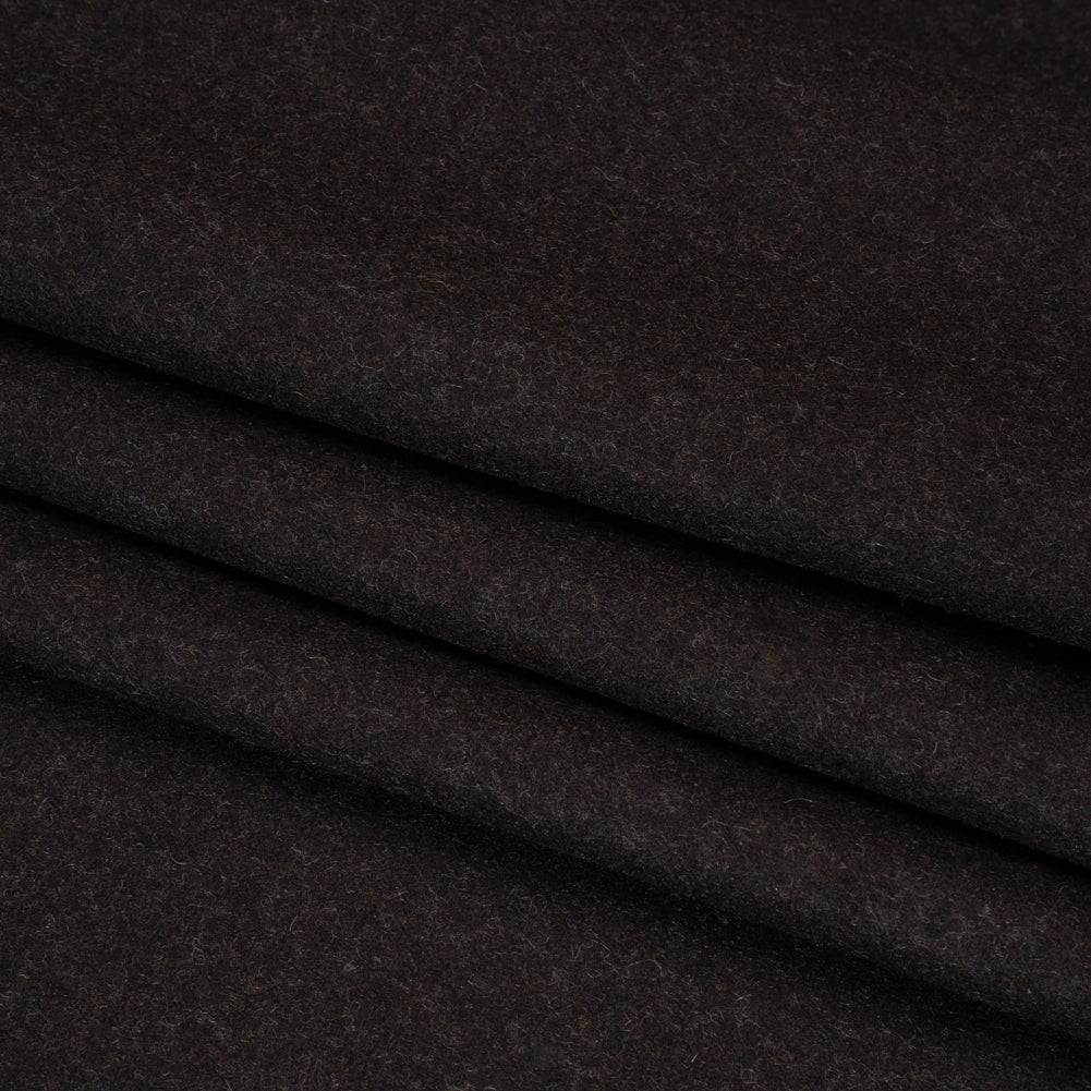Felted Wool Blend Coating - Brown - Elliot Collection