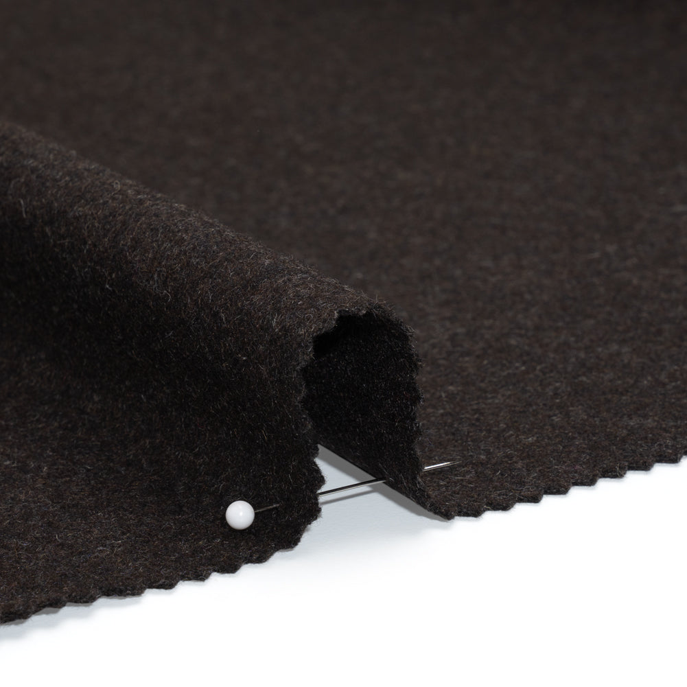 Felted Wool Blend Coating - Brown - Elliot Collection
