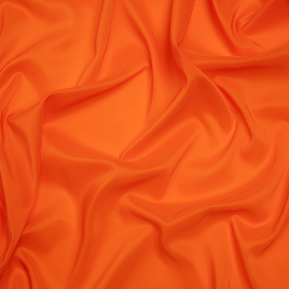 Stretch Polyester Twill Lining - Orange - Josephine Collection